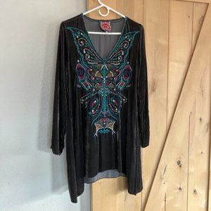 Johnny Was Velvet Dress M